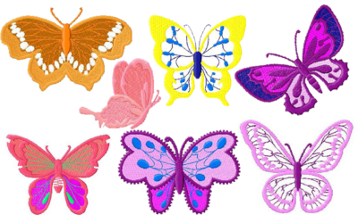 4X4 Butterfly Baby Embroidery Collection