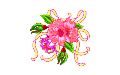 4X4 Floral Machine Embroidery Design