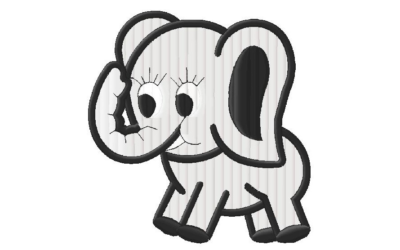 Baby Elephant Machine Embroidery Design